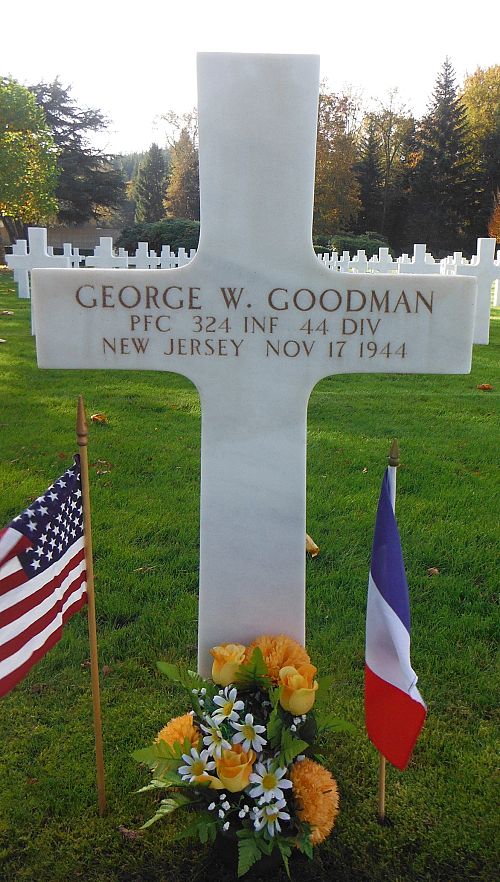 Back of headstone — George W Goodman
