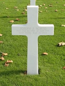 Back of headstone — Joseph J Scirto
