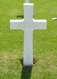 Back of headstone — Talmadge A Bullard