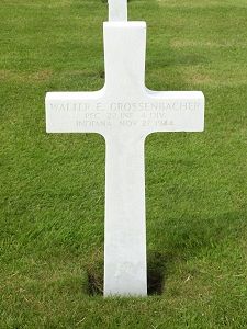 Back of headstone — Walter Eugene Grossenbacher