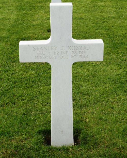 Back of headstone — Stanley Joseph Kuszaj