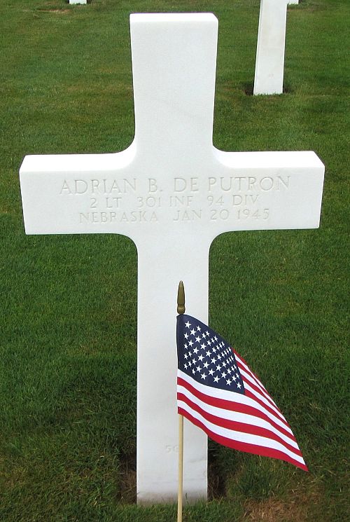 Back of headstone — Adrian Barstow De Putron