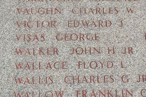 Headstone shared by 2 interments, including John Harrison Walker Jr.