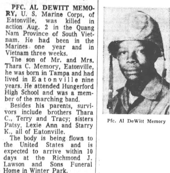 Headstone of Al Dewitt Memory