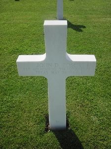 Back of headstone — John Daniel Rose