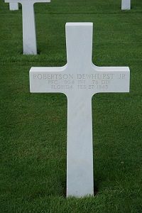 Back of headstone — Robertson J Dewhurst