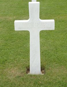 Back of headstone — George Lazaro