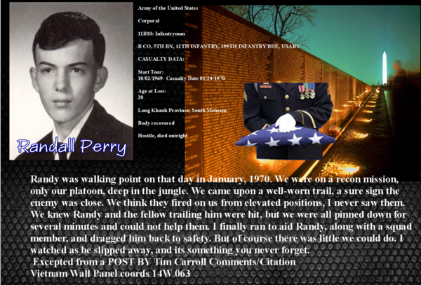 Headstone of Randall Earl Perry
