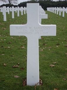Back of headstone — Martin W Sawatzky
