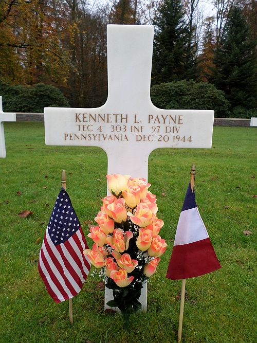 Back of headstone — Kenneth Leroy Payne