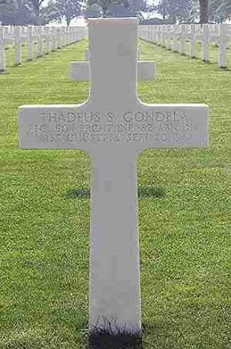 Back of headstone — Thadeus Stanley Gondela
