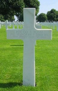 Back of headstone — Rocco James Rossi