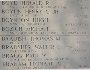 Headstone shared by 2 interments, including Thomas Michael Bradish