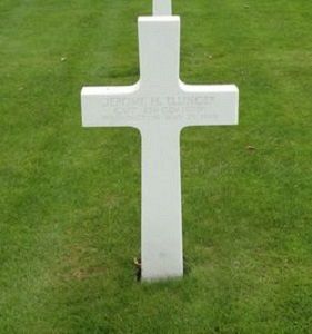 Back of headstone — Jerome Herman Ellinger