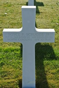Back of headstone — Boyce Pinkney Scruggs