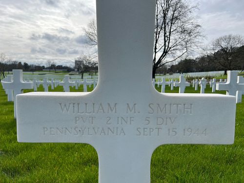 Back of headstone — William M Smith