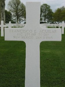 Back of headstone — Francisco Ernesto Aguilar