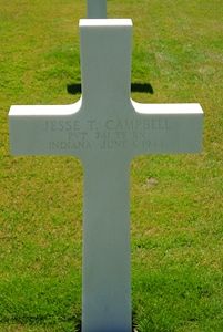 Back of headstone — Jesse Thurl Campbell