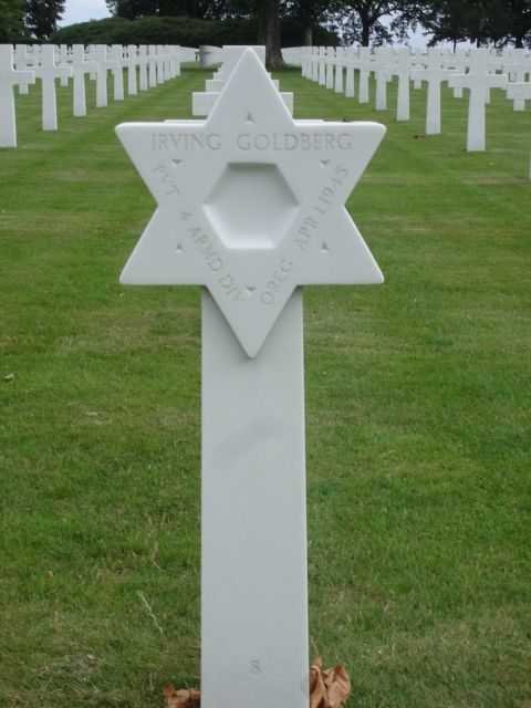 Back of headstone — Irving Goldberg