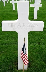 Back of headstone — Merrill Eugene Mumma