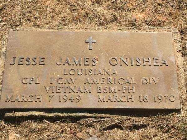 Headstone of Jesse James Onishea