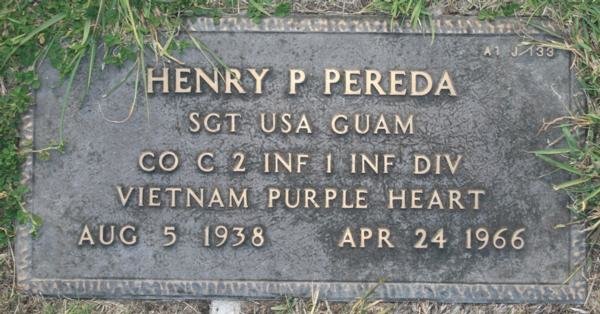 Headstone of Henry Pangelinan Pereda