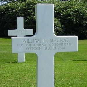Back of headstone — William Goldie Macnab