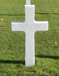 Back of headstone — Alberto Velasco Vejil