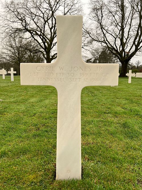 Back of headstone — Cyril William Jones