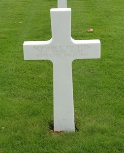 Back of headstone — Norman Edward Twetten