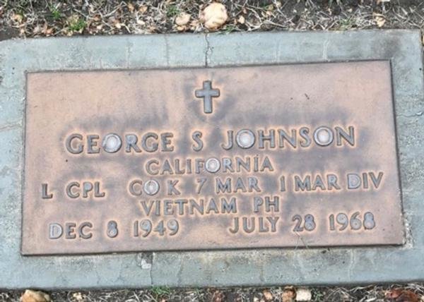 Headstone of George Stephen Johnson