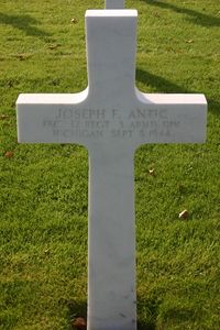 Back of headstone — Joseph F Antic