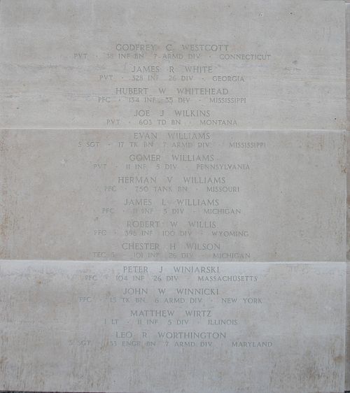 Back of headstone — Godfrey Charles Westcott