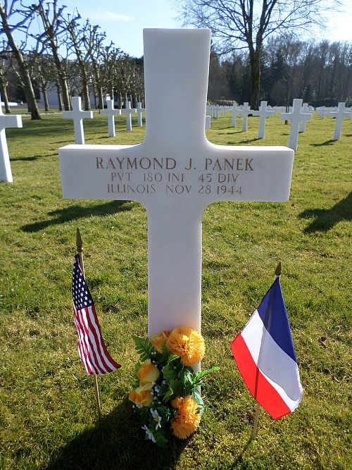 Back of headstone — Raymond Joseph Panek