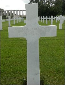 Back of headstone — William J Borgner