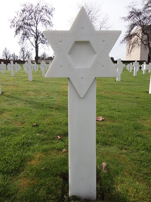 Back of headstone — Isaac Morton Rosenberg