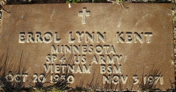 Headstone of Errol Lynn Kent