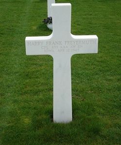Back of headstone — Harry Frank Freyermuth