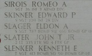Back of headstone — Eldon Anthony Slager