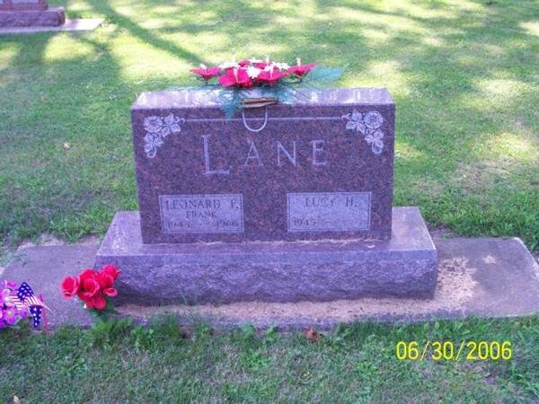 Headstone of Leonard Francis Lane