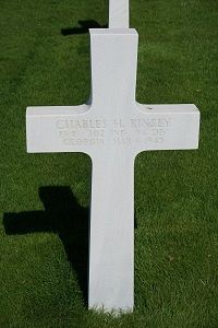 Back of headstone — Charles Herbert Kinsey