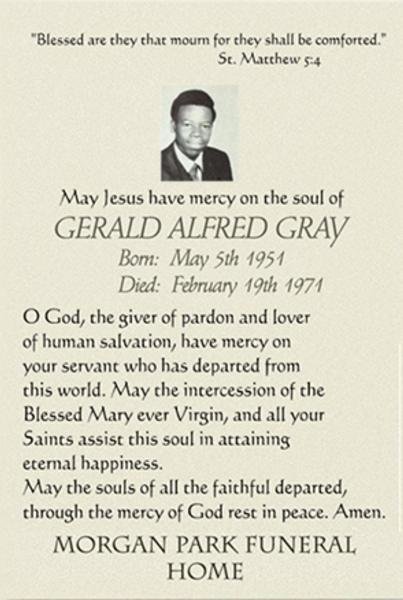 Headstone of Gerald Alfred Gray