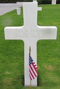 Back of headstone — Neil Gilbert Reagan