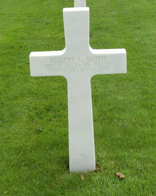 Back of headstone — Robert Lee Smith