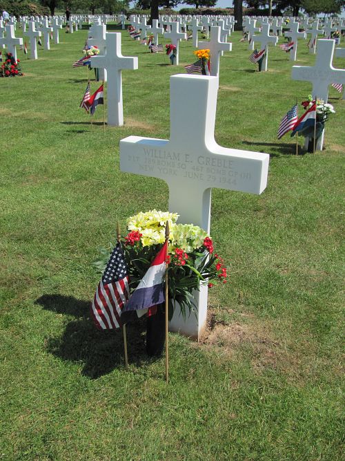 Back of headstone — William Estes Greble