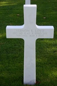 Back of headstone — Vernon Eldred Loyd