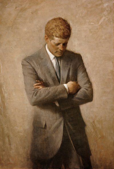 Official White House portrait of Kennedy, by Aaron Shikler