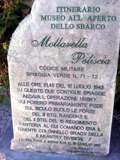 The Sicily landing — and the 15th Infantry, 3rd Infantry Division is Audie Murphy's regiment. He came ashore at Licata that morning.