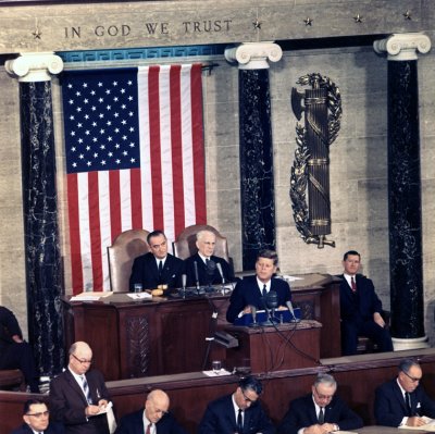 President Kennedy delivers his State of the Union Address; c. January 14, 1963