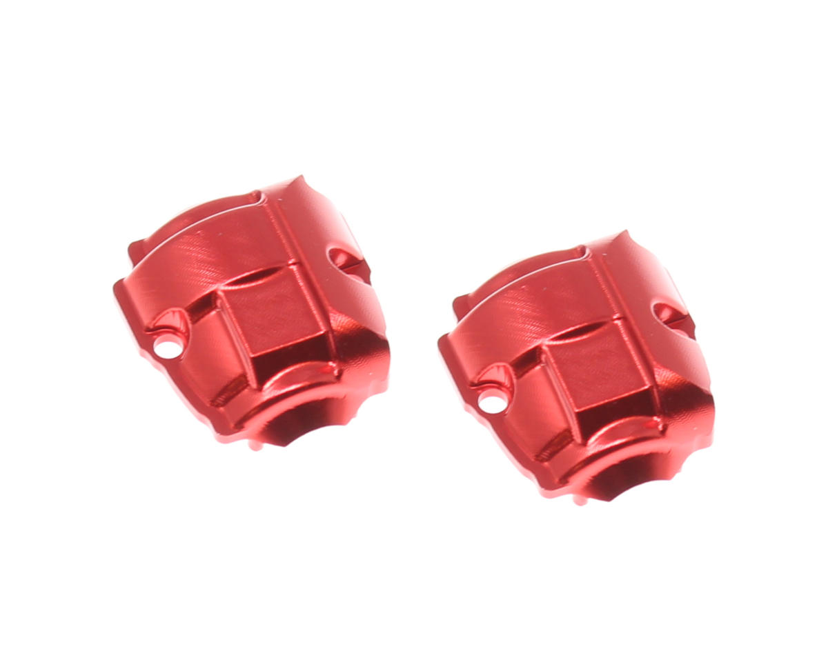 Redcat MT-18/Ascent-18 Aluminum Differential Covers (Red) (2)